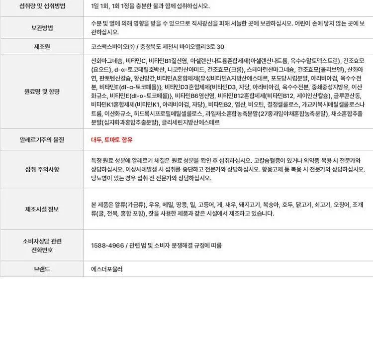 [키링증정/1+1더블기획] 여에스더 멀티비타민 미네랄 파워퍼프걸 에디션 (총 2개월분) 상세페이지 25